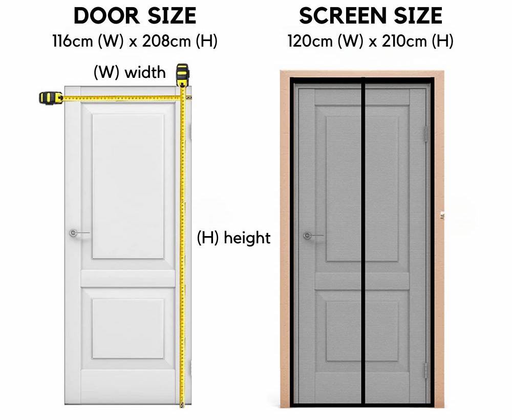 मैग्नेटिक स्क्रीन दरवाज़ा - 60cm (W) x 210cm (H), image 9